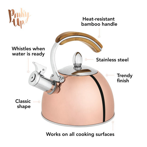 Classic Whistling Tea Kettle - 70oz - Rose Gold