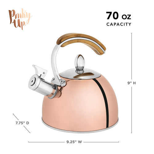 Classic Whistling Tea Kettle - 70oz - Rose Gold