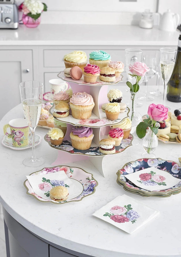 Tea Party Floral Cake Stand