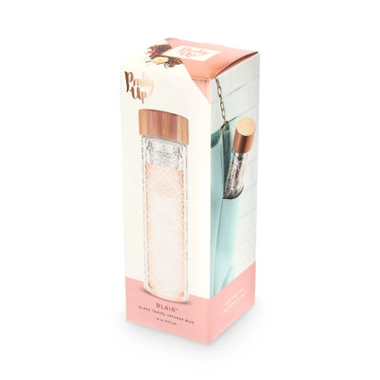 Insulated Glass Travel Mug w/ Tea Infuser - Marrakesh