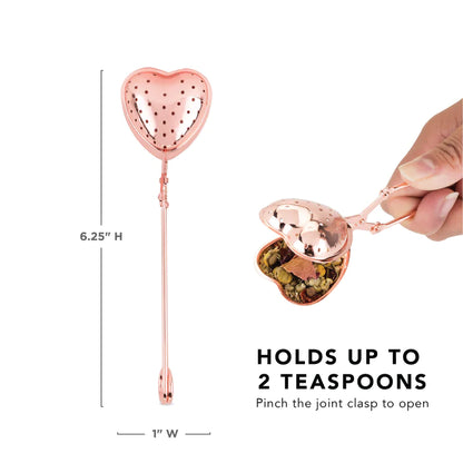 Rose Gold Heart Tea Infuser