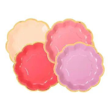 Rose Pink Party Plates - 12 Pack