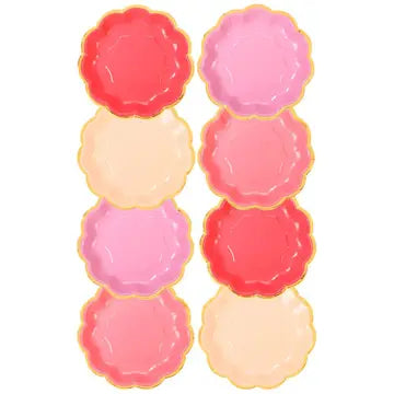 Rose Pink Party Plates - 12 Pack