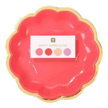 Rose Pink Party Plates - 12 Pack