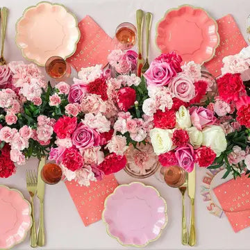 Rose Pink Party Plates - 12 Pack