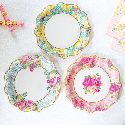Truly Scrumptious Pretty Floral Plates - 12 Pack