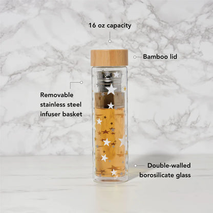 Star Glass Travel Infuser Mug